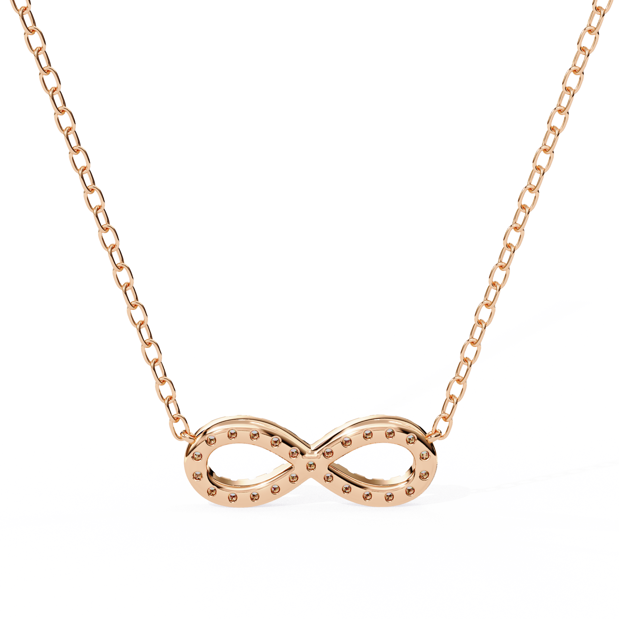 Solitairekart 0.32ct Natural Diamond Infinity Pendant-HI Color, VS-SI Clarity